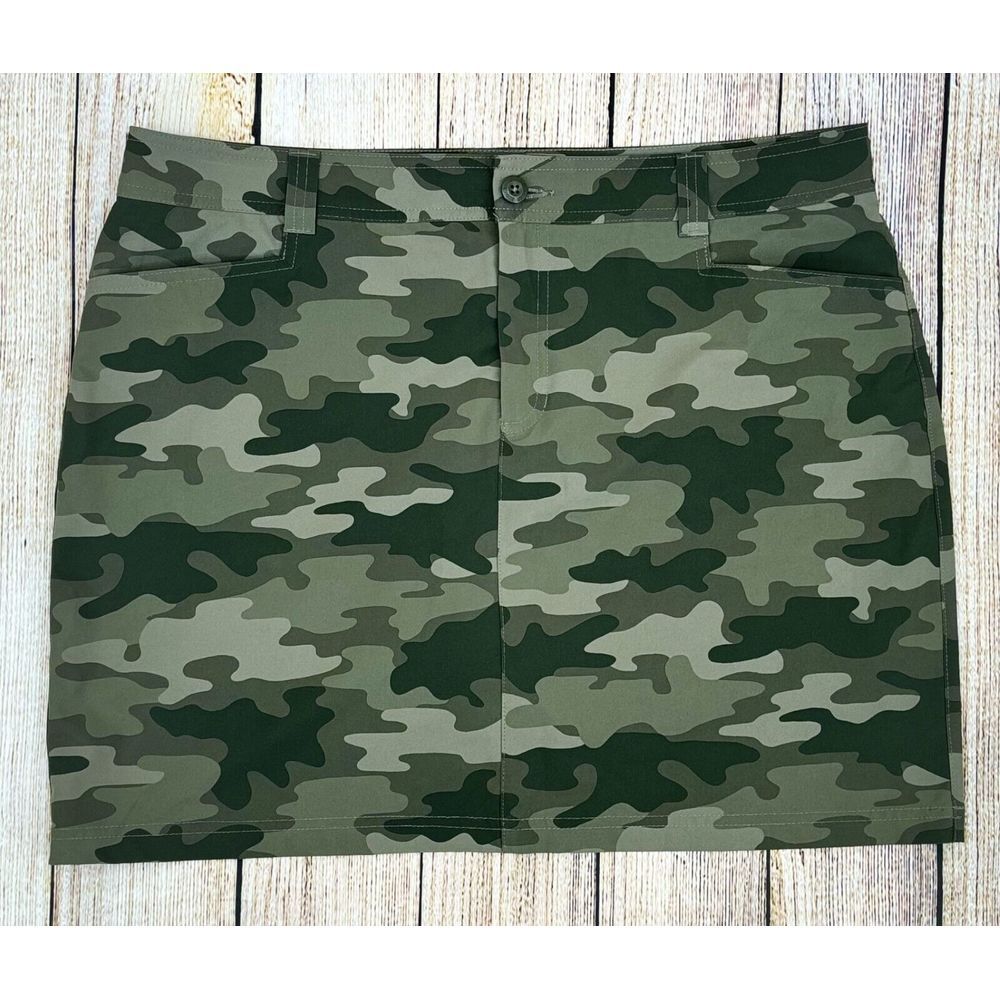 Eddie Bauer Adventurer 2.0 Skort Womens Size 16 Camo Active Outdoor Golf Skirt
